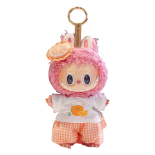 一二三代10cm拉布布labubu挂件玩偶西装公主裙背带裙替换装娃衣服