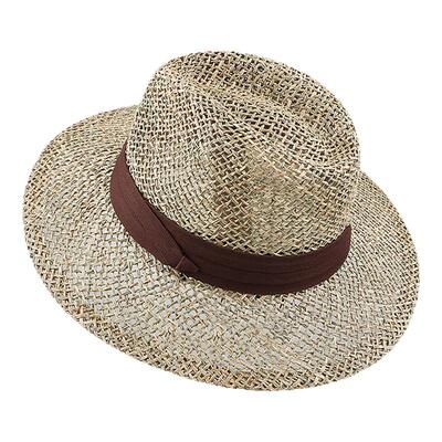 蒙田草帽法式度假海边防晒遮阳帽