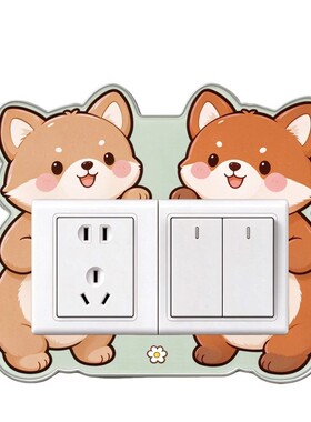 亚克力可爱卡通开关插座贴防水
