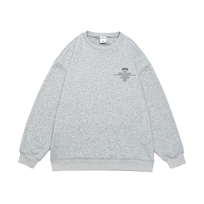 GOGOSOON加绒卫衣男430g新款2025秋冬外套圆领宽松无帽青少年休闲