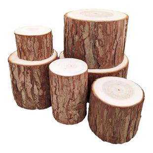 小木桩底座摆件树桩树干原木头杉树摄影拍照园艺木柱木墩装饰道具