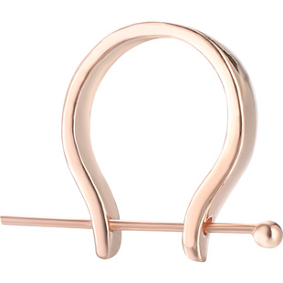 U形扣纯银吊坠扣头银扣头diy配件 18K金扣头翡翠吊坠扣佛公项链扣