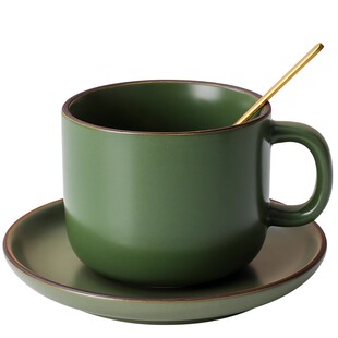 咖啡杯套装 ins北欧风办公室下午茶咖啡杯碟带勺咖啡厅陶瓷杯子