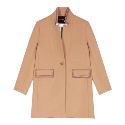 Maje美拉德中长款毛呢外套大衣