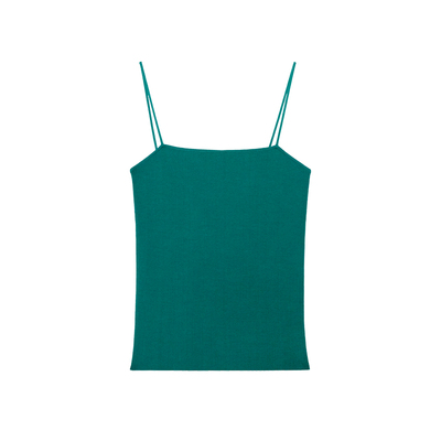 真丝棉针织吊带背心平口