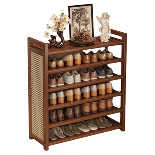 鞋架多层家用门口入户门简易中古风鞋柜室内好看高级感鞋子收纳架
