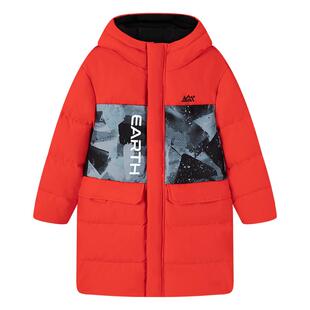 【商场同款】361°童装男童中长羽绒服2025年冬季新款中大童外套