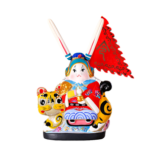 吉兔坊北京兔儿爷桌面摆件京华记忆大师手作送领导长辈高档礼盒装