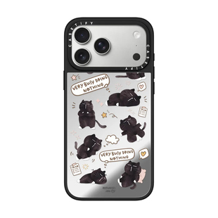现货CASETiFY非常忙无所事事忙着躺平适用苹果iPhone17 pro max磁吸手机壳16/15/14小众air可爱猫咪保护套13