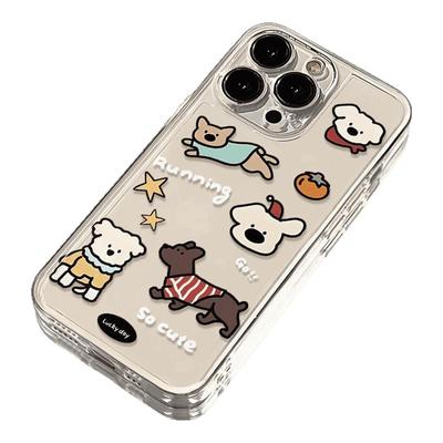 红毛衣小狗适用iPhone16promax手机壳新款苹果15/14/13/12pro/11超薄可爱x/xr/xs/max少女16/i7p/8plus保护套