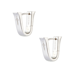 COUGH IN VAIN U形蛇纹刻印925银简约耳环