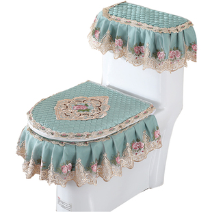 马桶垫三件套全包拉链式坐便器垫套意大利绒双面夹棉机洗马桶圈套