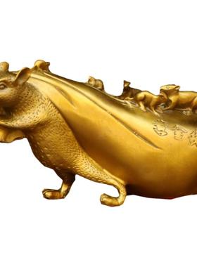 黄铜祝福新中式客厅五鼠运财