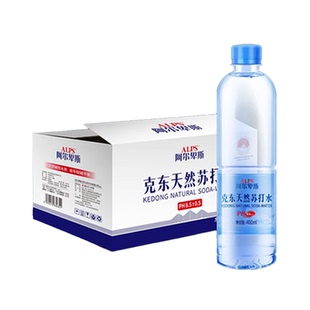 【送货上门】阿尔卑斯天然苏打水400ml*24瓶无汽无糖克东弱碱性水