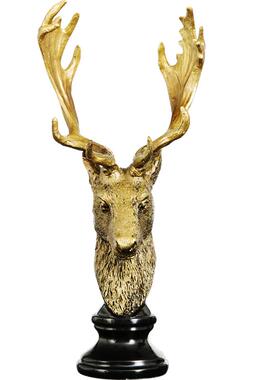 办公桌鹿头电视柜轻奢风装饰摆件