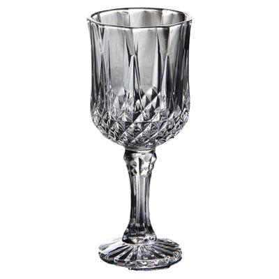 玉晶水晶玻璃杯红酒杯子高脚白酒酒杯一口钻石纹高颜值刻花高级感