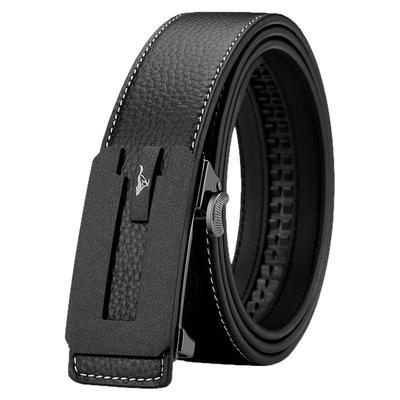 时尚皮带男款平滑内扣式真皮腰带