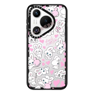 CASEOOTD赵露思同款丝带兔子适用于华为pura80pro手机壳KT猫华为PURA70/80/pro防摔保护壳pura80ultra/70pro