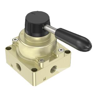 气动开关手转阀HV-200D/B气缸手动控制换向阀HV-02/03/04三位四通