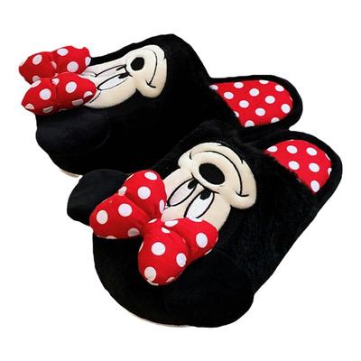 细细条ins米妮米奇情侣毛毛鞋