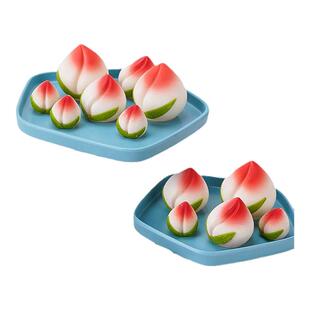 老人祝寿生日蛋糕装饰成品代可可脂巧克力寿桃摆件立体大寿桃装扮