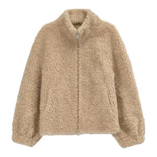 CONCISE-WHITE简白 2025秋冬新款立领羊毛短外套女胶囊系列短大衣