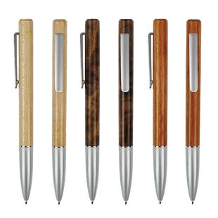 欧文赛斯Mood木质签字笔旋转扭动笔古典金属铜木笔黄铜中性笔可刻字 创意礼物礼品笔商务办公送礼定制LOGO