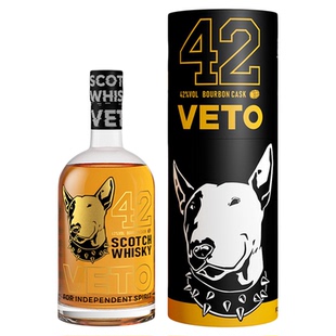 VETO牛头梗苏格兰进口威士忌洋酒礼盒基酒调酒鸡尾酒大瓶装1000ml