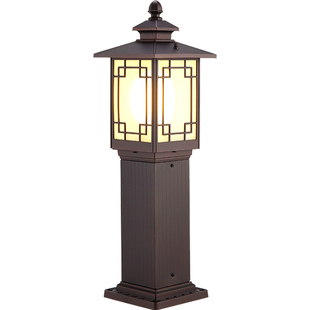 草坪灯新中式户外防水草地灯花园室外落地景观庭院灯太阳能接电