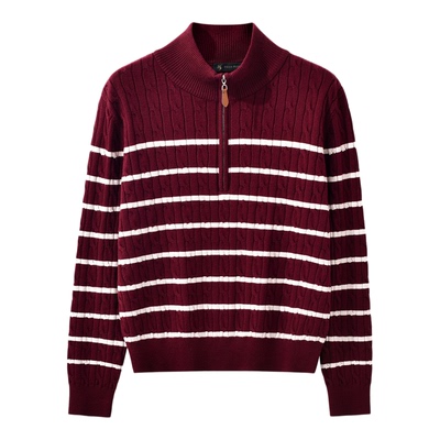 保罗彼得2025秋冬新年针织衫女立领气质宽松休闲红毛衣UKECZ00300