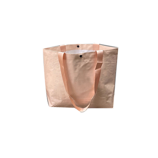 高档服装店手提袋暗扣粉色编织袋装衣服用女装大容量礼品袋子定制