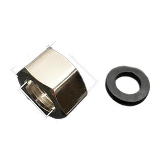 加厚4分304不锈钢波纹管配套螺帽 热水器进出水管件 六角镀铬螺母