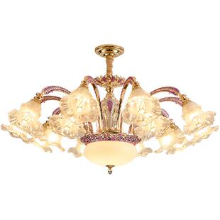 欧式客厅吊灯现代简约轻奢餐厅卧室主灯朝下简欧大厅法式新款灯具