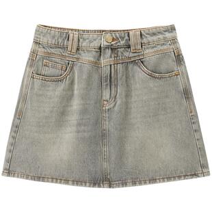 太平鸟女装夏季时尚品质通勤牛仔半裙A3HEF2304