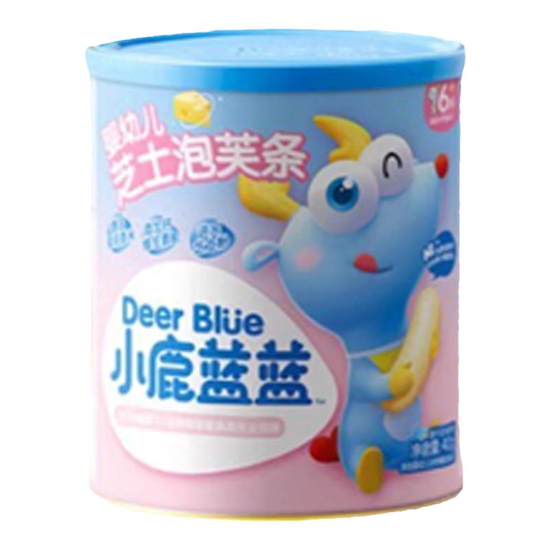 小鹿蓝蓝泡芙宝宝婴儿手指泡芙条6-8个月零食（送婴幼儿食谱）
