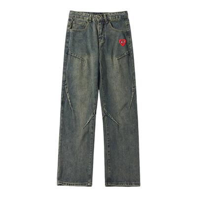 查尔斯桃心爱心牛仔裤