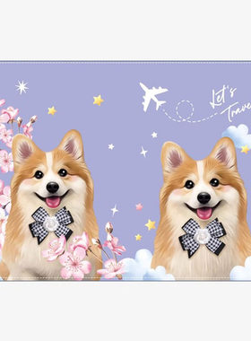 来图定制护照夹/套机票夹PU皮革