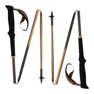 迪卡侬登山杖铝合金碳素轻量可折叠男女便携跑步越野杖徒步杖OVA5