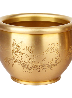 铜缸摆件 铜聚宝盆缸摆件 招字缸 鱼缸 财缸 铜烟缸摆件