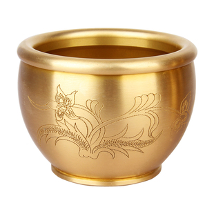 铜缸摆件 铜聚宝盆缸摆件 招字缸 鱼缸 财缸 铜烟缸摆件