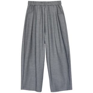 阿秋 极简剪裁九分西装裤经典好版型长裤2025松紧腰百搭通勤裤子