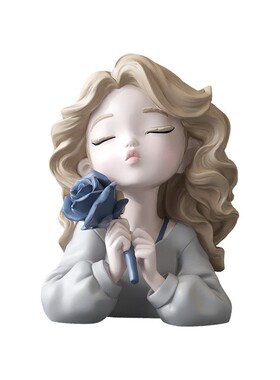 治愈系女孩存钱罐客厅装饰摆件大