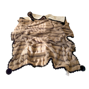 2026新款冬季兔毛绒毛毯加厚办公室午睡小毯子沙发盖毯午休披肩毯