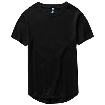 侃爷比伯同款纯色圆弧下摆打底衫