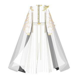 风雅司制原创国潮三星堆汉元素国风大典同款白金色