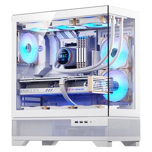 爱国者W60台式电脑主机开放式diy小型matx侧透机箱海景房itx机箱