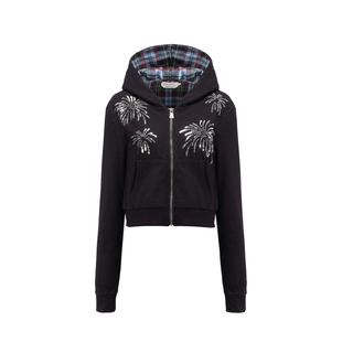 【罗渽民同款】APRIORITY先验 烟花珠片绣绣花卫衣长袖连帽外套