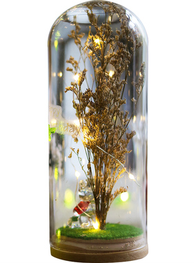 玻璃瓶小夜灯场景布置桌面装饰