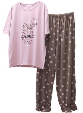 女童夏季莫代尔冰丝家居服套装