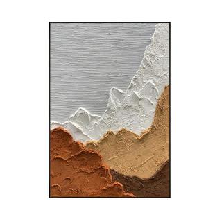 厚肌理抽象手绘油画立体客厅大幅沙发落地画背景墙装饰画玄关挂画